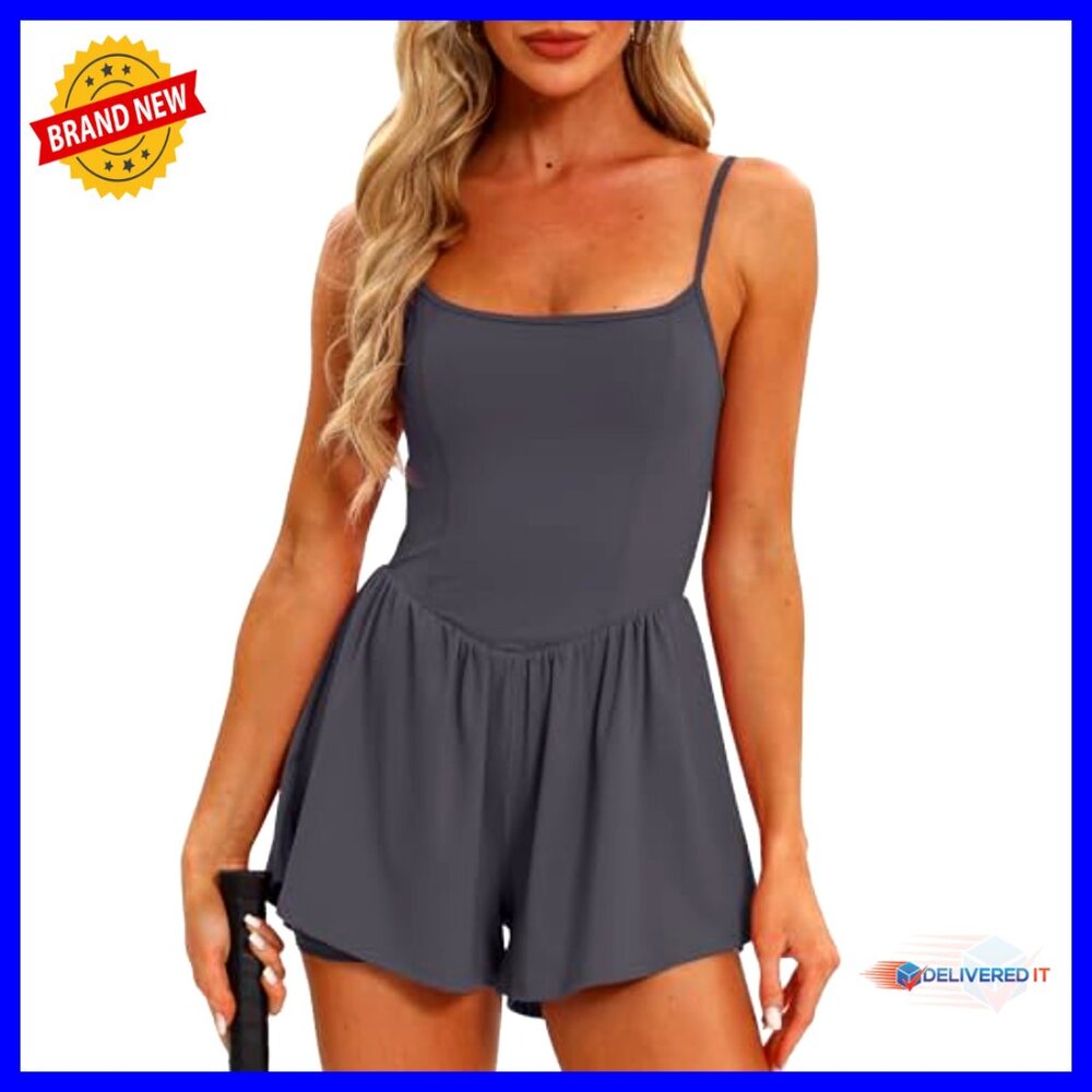 Large Polyester Athletic Romper With Spaghetti St… - image 5